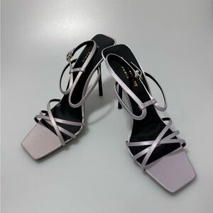 Saint Laurent Nuit Sandals Velvet Grey Women’s Size EU 39.5/US 9.5